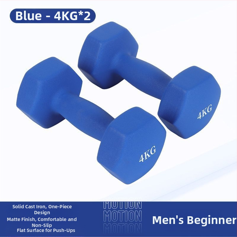 Kuusnurkne hantliga naiste fitness majapidamispuhas rauast ülikond laste meeste kombineeritud varustus väike hantli raskusjõud