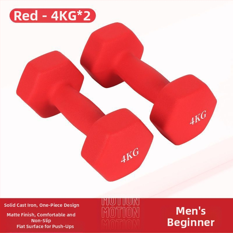 Kuusnurkne hantliga naiste fitness majapidamispuhas rauast ülikond laste meeste kombineeritud varustus väike hantli raskusjõud