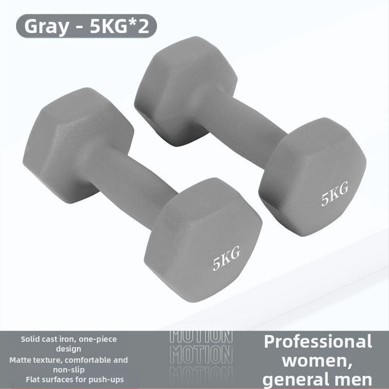 Kuusnurkne hantliga naiste fitness majapidamispuhas rauast ülikond laste meeste kombineeritud varustus väike hantli raskusjõud