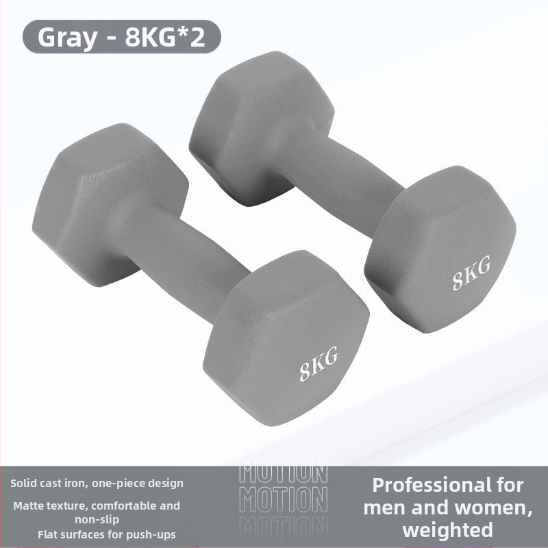 Kuusnurkne hantliga naiste fitness majapidamispuhas rauast ülikond laste meeste kombineeritud varustus väike hantli raskusjõud