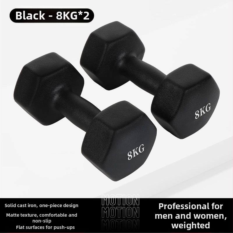 Kuusnurkne hantliga naiste fitness majapidamispuhas rauast ülikond laste meeste kombineeritud varustus väike hantli raskusjõud