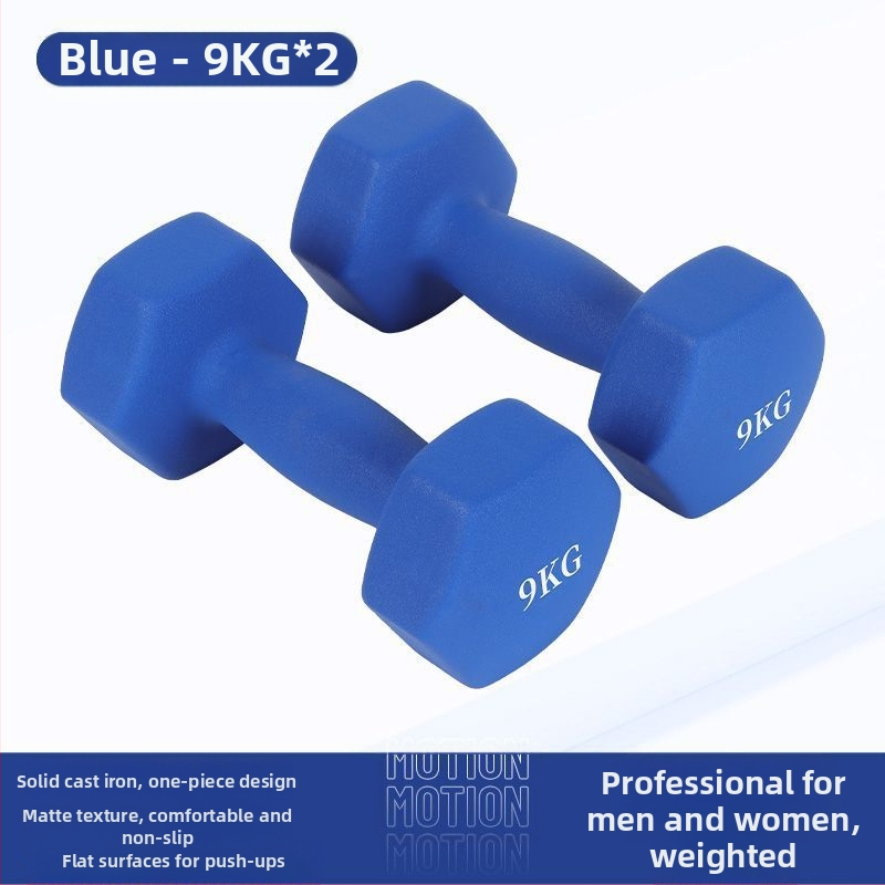 Kuusnurkne hantliga naiste fitness majapidamispuhas rauast ülikond laste meeste kombineeritud varustus väike hantli raskusjõud