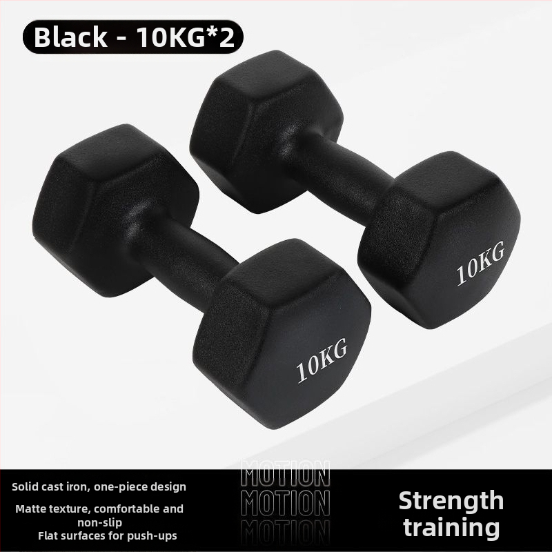 Kuusnurkne hantliga naiste fitness majapidamispuhas rauast ülikond laste meeste kombineeritud varustus väike hantli raskusjõud