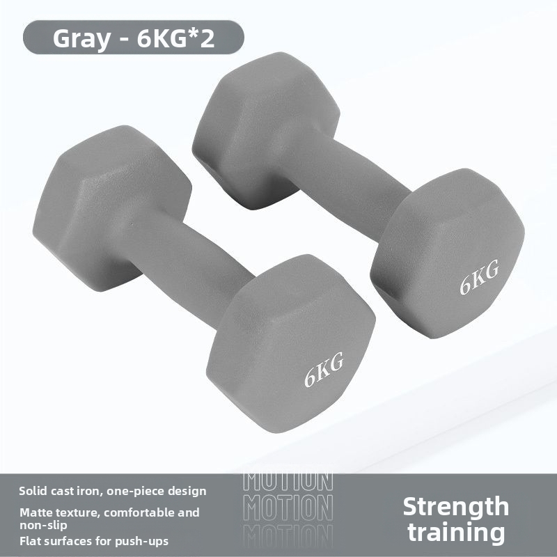 Kuusnurkne hantliga naiste fitness majapidamispuhas rauast ülikond laste meeste kombineeritud varustus väike hantli raskusjõud