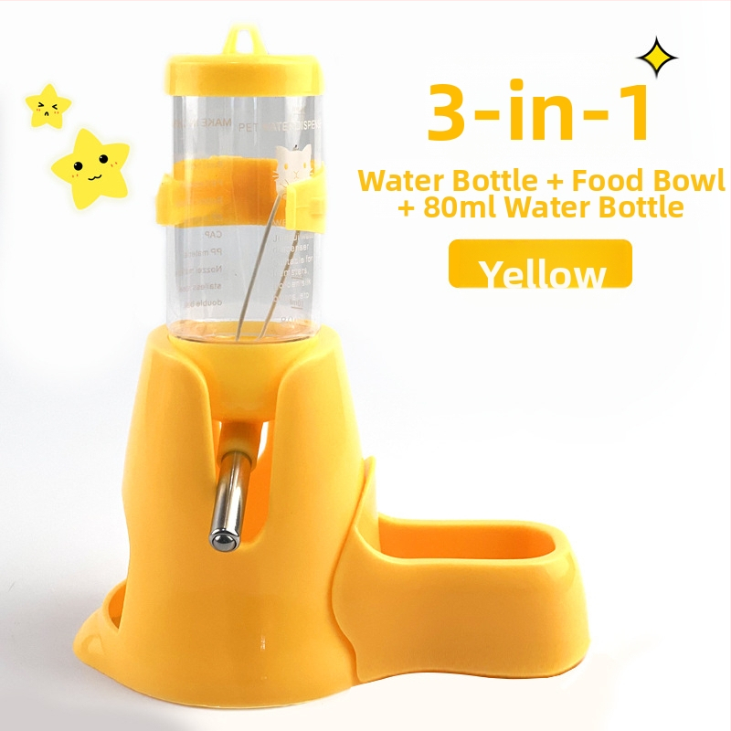 Доставки за хамстери, дозатор за вода с топка, водоустойчива хранилка за вода, дозатор за вода, малък размер, чайник за пиене със златна мечка