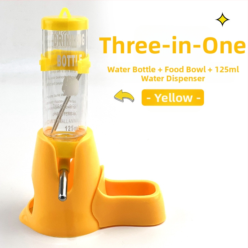 Доставки за хамстери, дозатор за вода с топка, водоустойчива хранилка за вода, дозатор за вода, малък размер, чайник за пиене със златна мечка