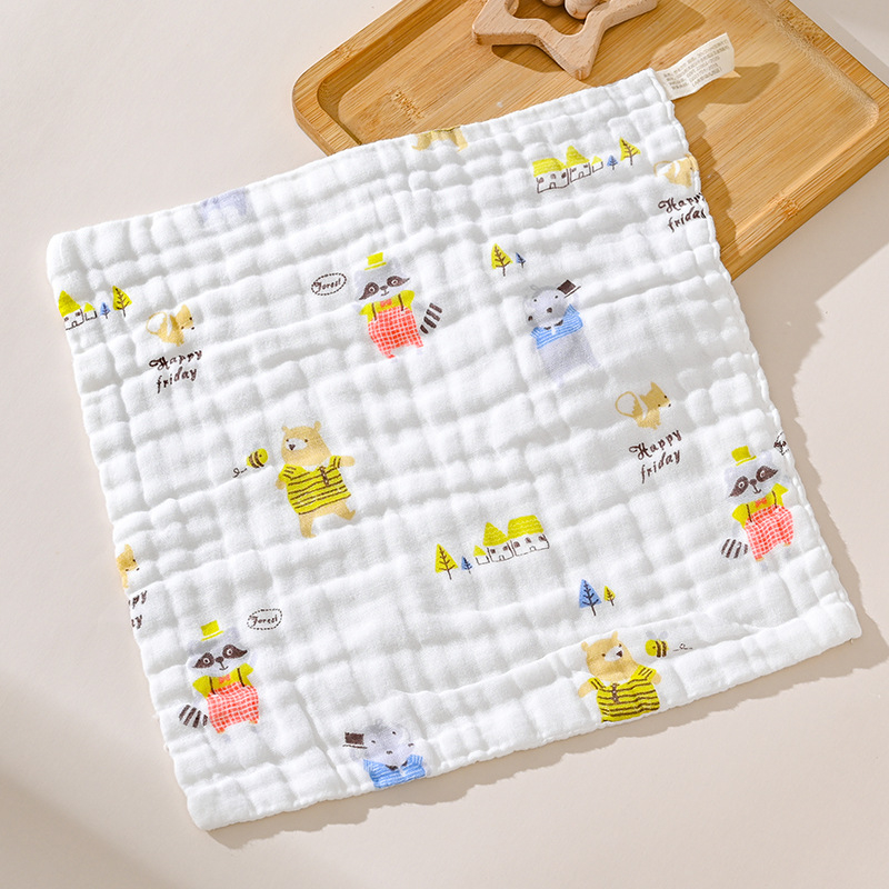 30*30 бебешка кърпа за баня, супер мека памучна правоъгълна детска кърпа, бебешка марля, квадратна кърпа, кърпа за слюнка