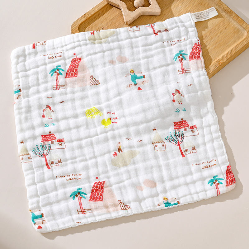30*30 бебешка кърпа за баня, супер мека памучна правоъгълна детска кърпа, бебешка марля, квадратна кърпа, кърпа за слюнка