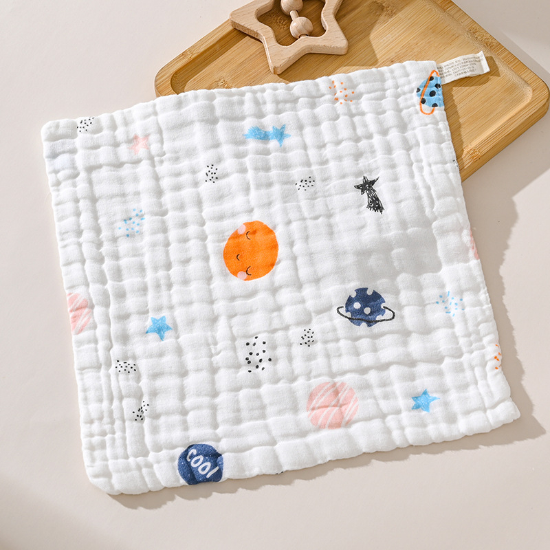 30*30 бебешка кърпа за баня, супер мека памучна правоъгълна детска кърпа, бебешка марля, квадратна кърпа, кърпа за слюнка