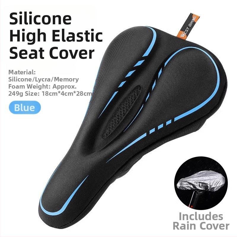 Κάλυμμα μαξιλαριού καθίσματος ποδηλάτου West Rider από σιλικόνη, απορροφητικό κραδασμών, υψηλής ελαστικότητας, κάλυμμα σέλας για ποδήλατο βουνού, εξοπλισμό ποδηλασίας για άνδρες
