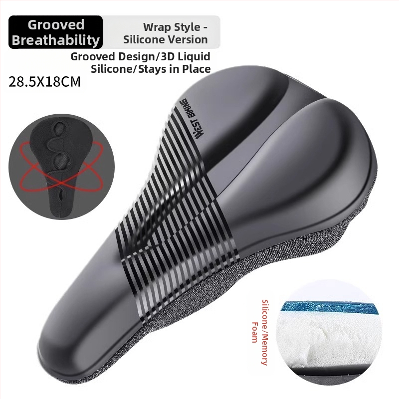 Κάλυμμα μαξιλαριού καθίσματος ποδηλάτου West Rider από σιλικόνη, απορροφητικό κραδασμών, υψηλής ελαστικότητας, κάλυμμα σέλας για ποδήλατο βουνού, εξοπλισμό ποδηλασίας για άνδρες