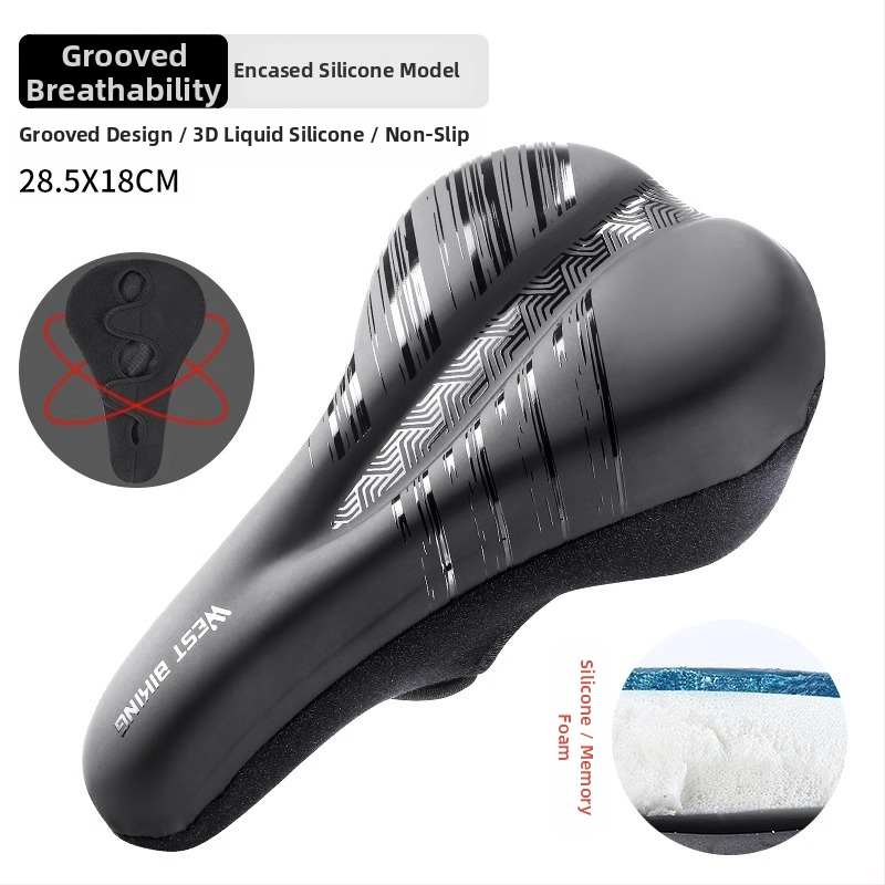 Κάλυμμα μαξιλαριού καθίσματος ποδηλάτου West Rider από σιλικόνη, απορροφητικό κραδασμών, υψηλής ελαστικότητας, κάλυμμα σέλας για ποδήλατο βουνού, εξοπλισμό ποδηλασίας για άνδρες