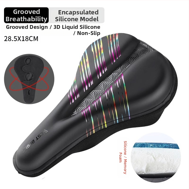 Κάλυμμα μαξιλαριού καθίσματος ποδηλάτου West Rider από σιλικόνη, απορροφητικό κραδασμών, υψηλής ελαστικότητας, κάλυμμα σέλας για ποδήλατο βουνού, εξοπλισμό ποδηλασίας για άνδρες