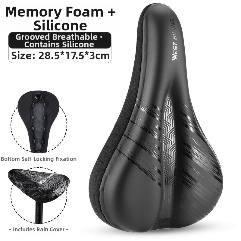 Κάλυμμα μαξιλαριού καθίσματος ποδηλάτου West Rider από σιλικόνη, απορροφητικό κραδασμών, υψηλής ελαστικότητας, κάλυμμα σέλας για ποδήλατο βουνού, εξοπλισμό ποδηλασίας για άνδρες