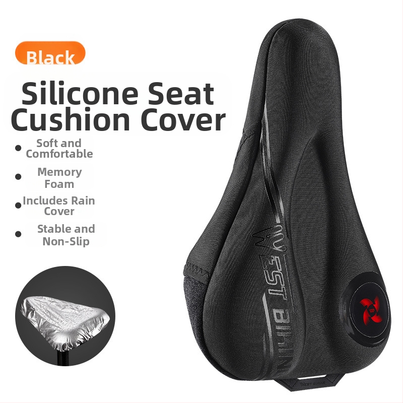 Κάλυμμα μαξιλαριού καθίσματος ποδηλάτου West Rider από σιλικόνη, απορροφητικό κραδασμών, υψηλής ελαστικότητας, κάλυμμα σέλας για ποδήλατο βουνού, εξοπλισμό ποδηλασίας για άνδρες
