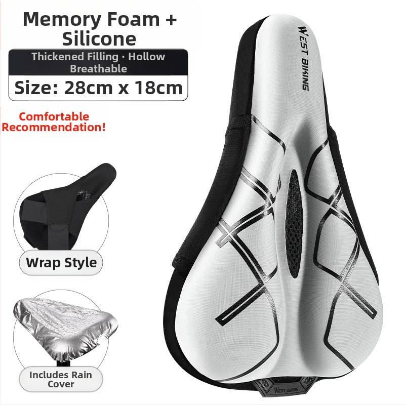 Κάλυμμα μαξιλαριού καθίσματος ποδηλάτου West Rider από σιλικόνη, απορροφητικό κραδασμών, υψηλής ελαστικότητας, κάλυμμα σέλας για ποδήλατο βουνού, εξοπλισμό ποδηλασίας για άνδρες