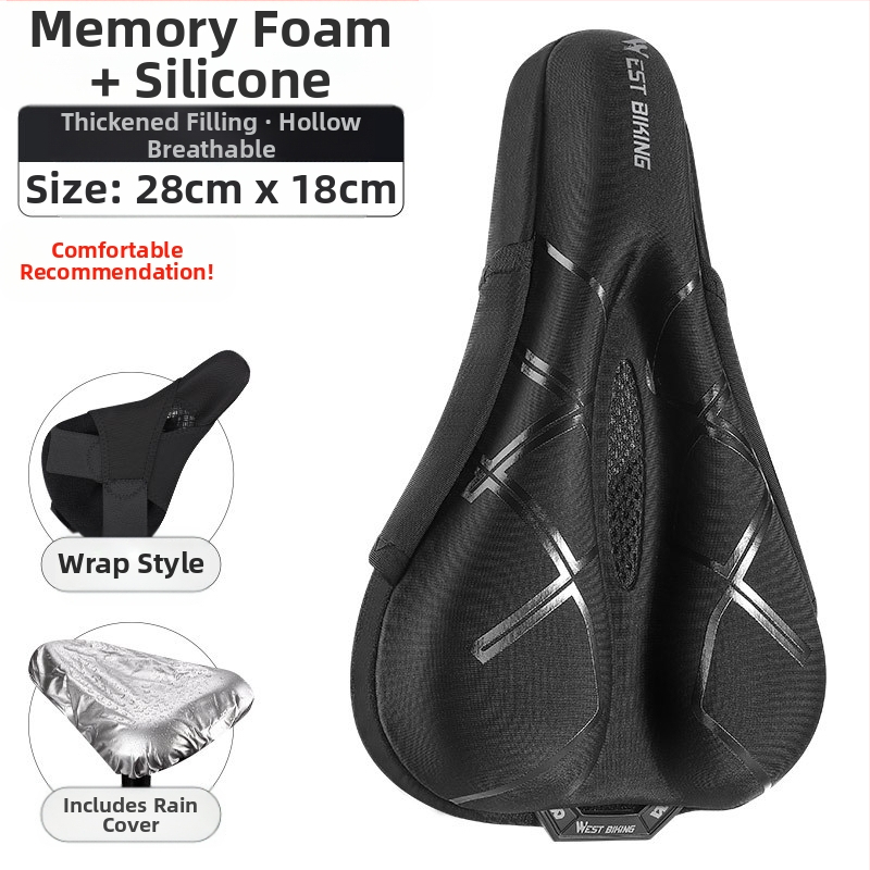 Κάλυμμα μαξιλαριού καθίσματος ποδηλάτου West Rider από σιλικόνη, απορροφητικό κραδασμών, υψηλής ελαστικότητας, κάλυμμα σέλας για ποδήλατο βουνού, εξοπλισμό ποδηλασίας για άνδρες