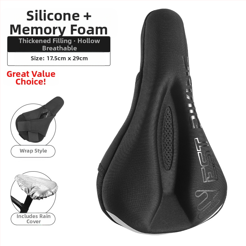 Κάλυμμα μαξιλαριού καθίσματος ποδηλάτου West Rider από σιλικόνη, απορροφητικό κραδασμών, υψηλής ελαστικότητας, κάλυμμα σέλας για ποδήλατο βουνού, εξοπλισμό ποδηλασίας για άνδρες