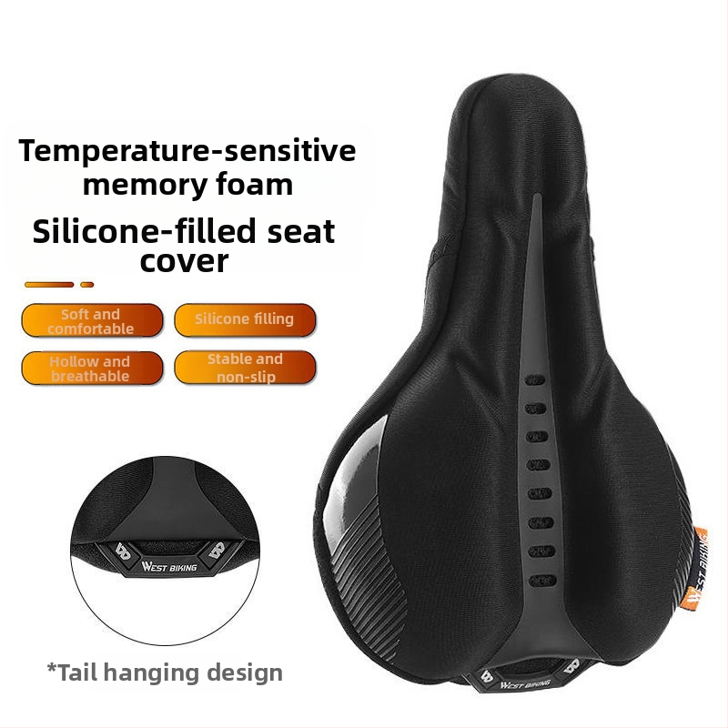 Κάλυμμα μαξιλαριού καθίσματος ποδηλάτου West Rider από σιλικόνη, απορροφητικό κραδασμών, υψηλής ελαστικότητας, κάλυμμα σέλας για ποδήλατο βουνού, εξοπλισμό ποδηλασίας για άνδρες