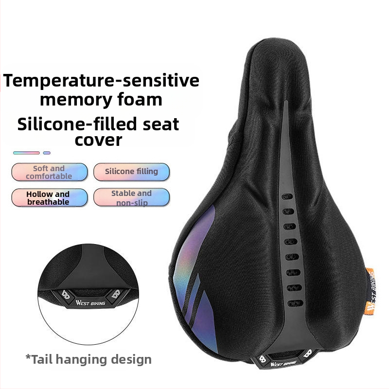 Κάλυμμα μαξιλαριού καθίσματος ποδηλάτου West Rider από σιλικόνη, απορροφητικό κραδασμών, υψηλής ελαστικότητας, κάλυμμα σέλας για ποδήλατο βουνού, εξοπλισμό ποδηλασίας για άνδρες