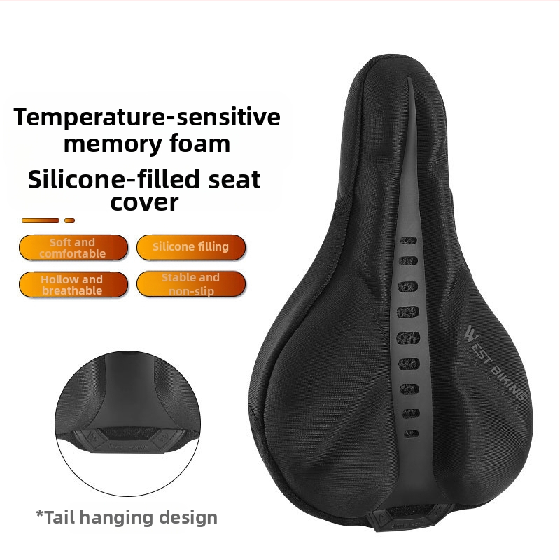 Κάλυμμα μαξιλαριού καθίσματος ποδηλάτου West Rider από σιλικόνη, απορροφητικό κραδασμών, υψηλής ελαστικότητας, κάλυμμα σέλας για ποδήλατο βουνού, εξοπλισμό ποδηλασίας για άνδρες