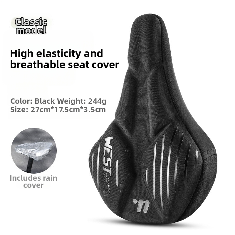 Κάλυμμα μαξιλαριού καθίσματος ποδηλάτου West Rider από σιλικόνη, απορροφητικό κραδασμών, υψηλής ελαστικότητας, κάλυμμα σέλας για ποδήλατο βουνού, εξοπλισμό ποδηλασίας για άνδρες