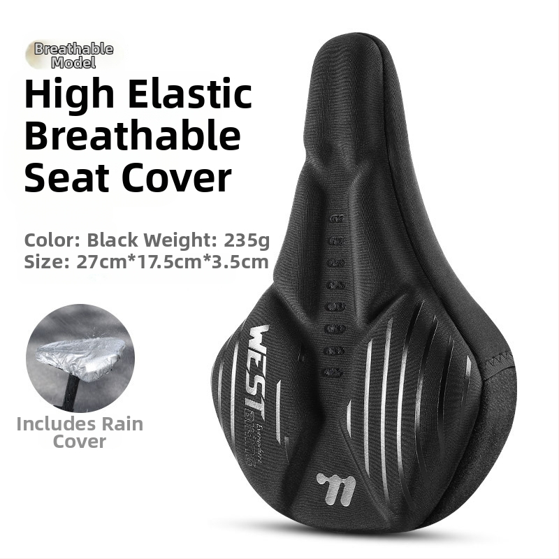 Κάλυμμα μαξιλαριού καθίσματος ποδηλάτου West Rider από σιλικόνη, απορροφητικό κραδασμών, υψηλής ελαστικότητας, κάλυμμα σέλας για ποδήλατο βουνού, εξοπλισμό ποδηλασίας για άνδρες