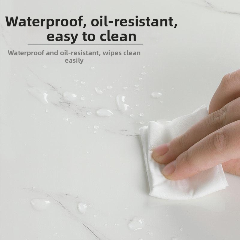 Тапет, самозалепващ се, водоустойчив, влагоустойчив, стенна декорация, кухня, баня, алуминиево-пластмасова плоскост, маслоустойчиви, имитация на мраморни плочки, стикери