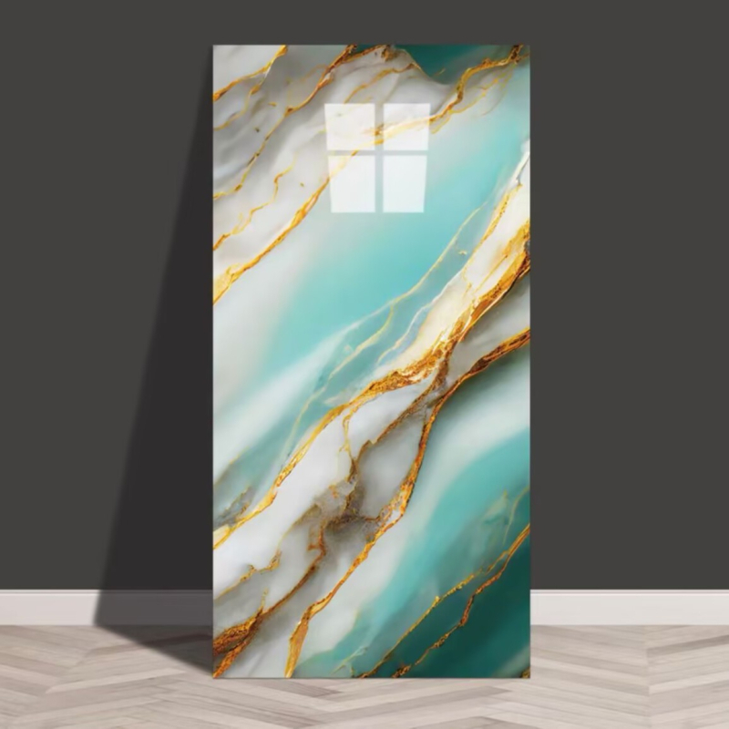 Isekleepuv veekindel ja niiskuskindel tapeet, köögi, vannitoa, alumiinium-plastplaadi, õlikindla marmori imitatsiooniga plaatide kleebised