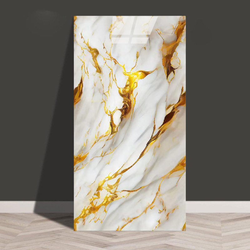 Isekleepuv veekindel ja niiskuskindel tapeet, köögi, vannitoa, alumiinium-plastplaadi, õlikindla marmori imitatsiooniga plaatide kleebised