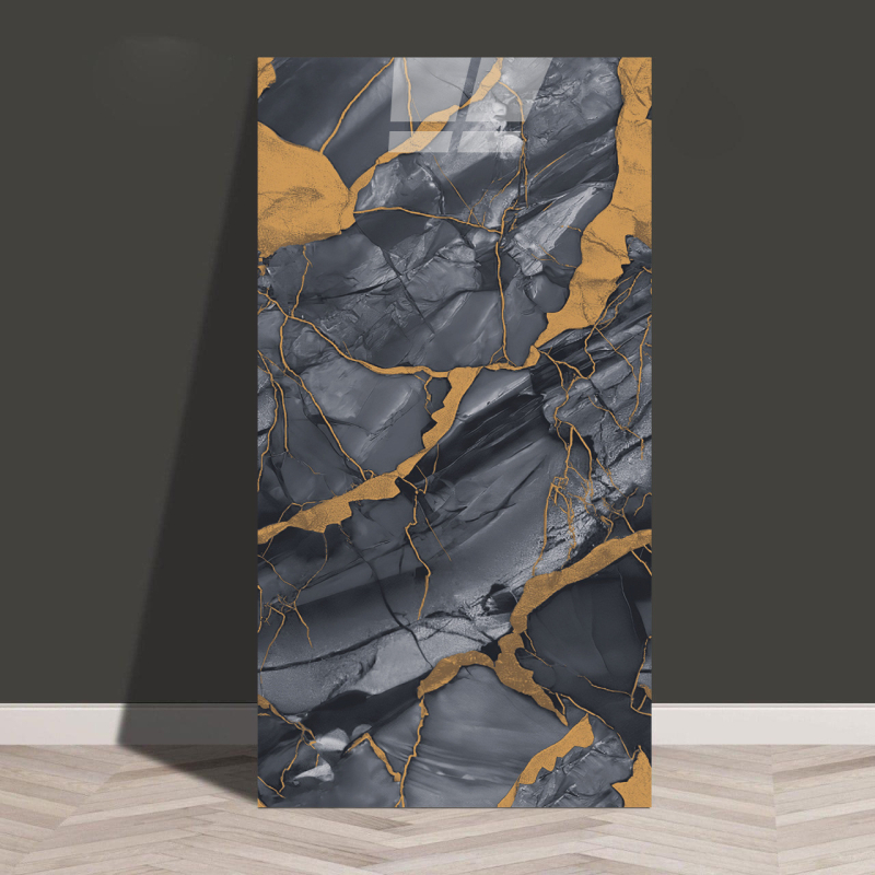 Isekleepuv veekindel ja niiskuskindel tapeet, köögi, vannitoa, alumiinium-plastplaadi, õlikindla marmori imitatsiooniga plaatide kleebised