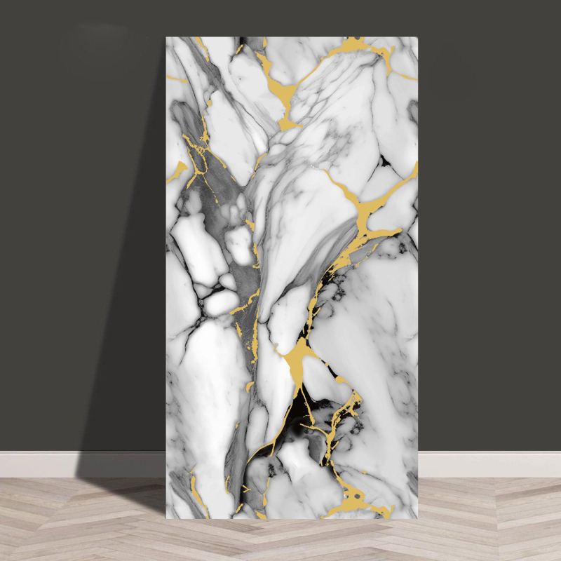 Isekleepuv veekindel ja niiskuskindel tapeet, köögi, vannitoa, alumiinium-plastplaadi, õlikindla marmori imitatsiooniga plaatide kleebised