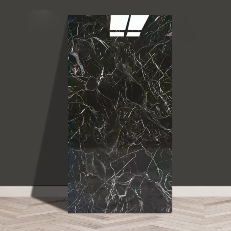 Isekleepuv veekindel ja niiskuskindel tapeet, köögi, vannitoa, alumiinium-plastplaadi, õlikindla marmori imitatsiooniga plaatide kleebised