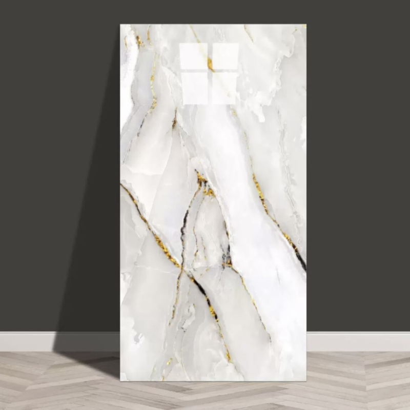 Isekleepuv veekindel ja niiskuskindel tapeet, köögi, vannitoa, alumiinium-plastplaadi, õlikindla marmori imitatsiooniga plaatide kleebised