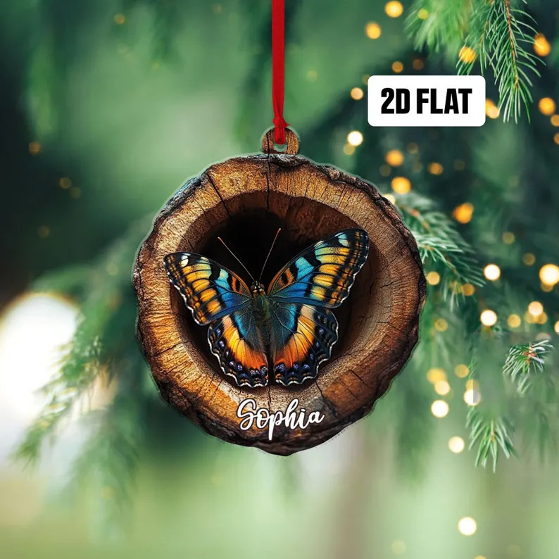 Öökull-kährik jõulukaunistused jõulupuu ripats 2D lameda trükiga akrüülist väike ripats ristiäärisega uus