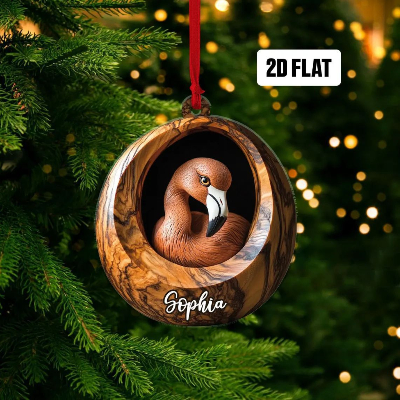 Öökull-kährik jõulukaunistused jõulupuu ripats 2D lameda trükiga akrüülist väike ripats ristiäärisega uus