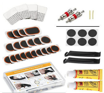 Piiriülene jalgratta rehvide purunemiskoha komplekt Rehviparanduskile liimikomplekt Jalgratta rehvide parandamise tööriistakomplekt