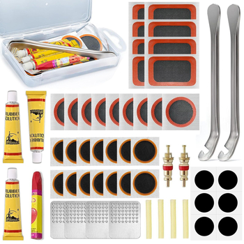 Κιτ επιδιόρθωσης τρυπημένων ελαστικών ποδηλάτου για διασυνοριακή χρήση, σετ κόλλας μεμβράνης επισκευής ελαστικών, σετ εργαλείων επισκευής ελαστικών ποδηλάτου