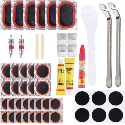 Piiriülene jalgratta rehvide purunemiskoha komplekt Rehviparanduskile liimikomplekt Jalgratta rehvide parandamise tööriistakomplekt