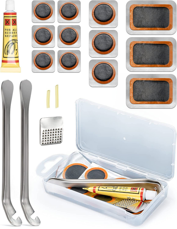 Piiriülene jalgratta rehvide purunemiskoha komplekt Rehviparanduskile liimikomplekt Jalgratta rehvide parandamise tööriistakomplekt