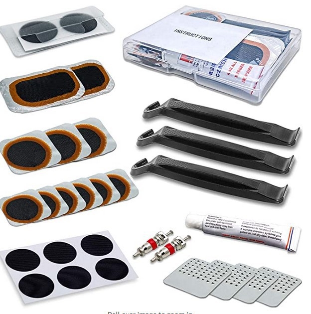 Piiriülene jalgratta rehvide purunemiskoha komplekt Rehviparanduskile liimikomplekt Jalgratta rehvide parandamise tööriistakomplekt