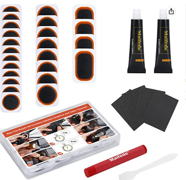 Piiriülene jalgratta rehvide purunemiskoha komplekt Rehviparanduskile liimikomplekt Jalgratta rehvide parandamise tööriistakomplekt