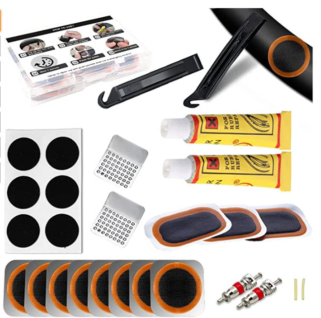 Piiriülene jalgratta rehvide purunemiskoha komplekt Rehviparanduskile liimikomplekt Jalgratta rehvide parandamise tööriistakomplekt