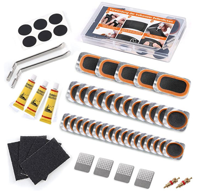 Piiriülene jalgratta rehvide purunemiskoha komplekt Rehviparanduskile liimikomplekt Jalgratta rehvide parandamise tööriistakomplekt