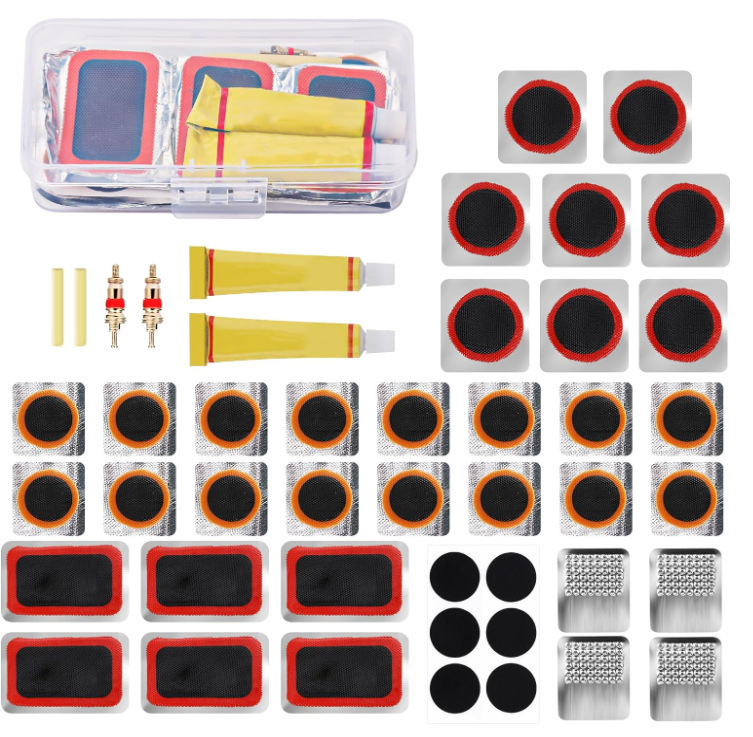 Piiriülene jalgratta rehvide purunemiskoha komplekt Rehviparanduskile liimikomplekt Jalgratta rehvide parandamise tööriistakomplekt