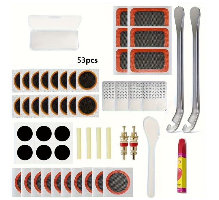 Piiriülene jalgratta rehvide purunemiskoha komplekt Rehviparanduskile liimikomplekt Jalgratta rehvide parandamise tööriistakomplekt