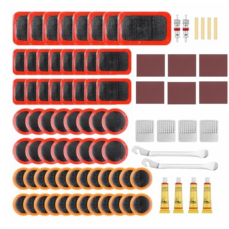 Piiriülene jalgratta rehvide purunemiskoha komplekt Rehviparanduskile liimikomplekt Jalgratta rehvide parandamise tööriistakomplekt