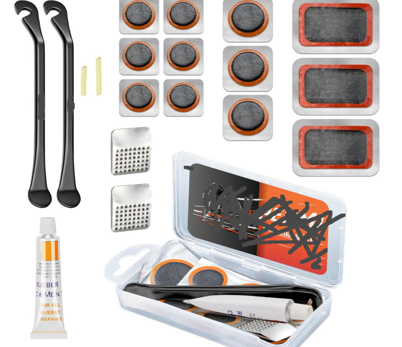 Piiriülene jalgratta rehvide purunemiskoha komplekt Rehviparanduskile liimikomplekt Jalgratta rehvide parandamise tööriistakomplekt