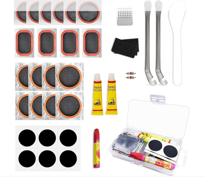 Piiriülene jalgratta rehvide purunemiskoha komplekt Rehviparanduskile liimikomplekt Jalgratta rehvide parandamise tööriistakomplekt