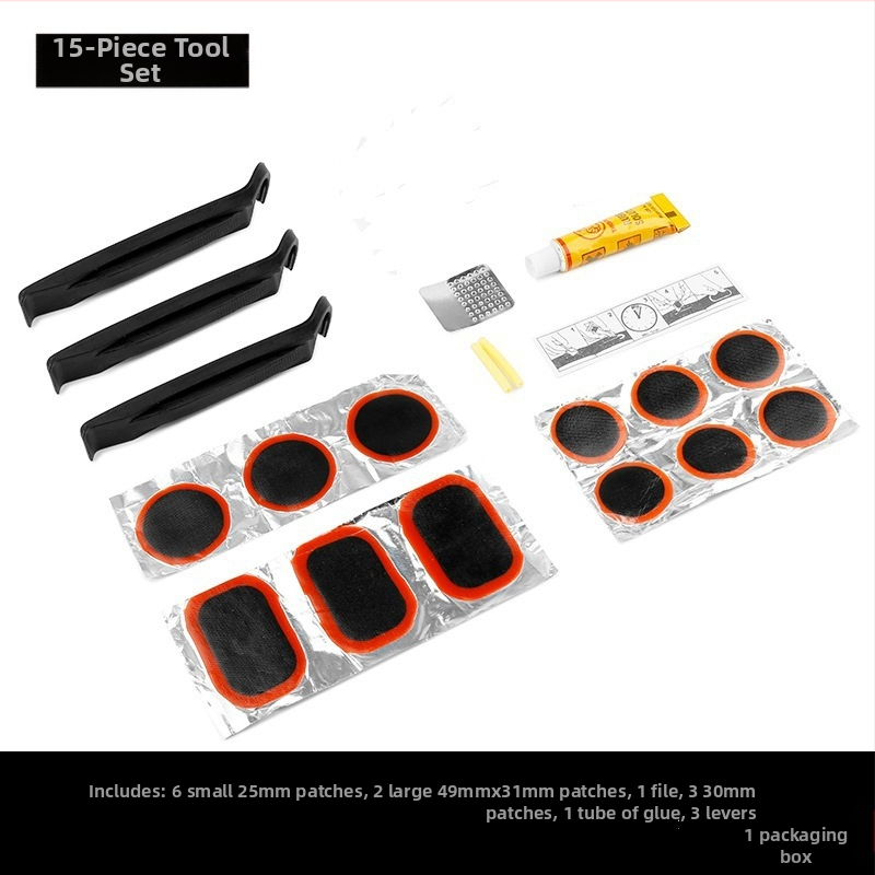 Piiriülene jalgratta rehvide purunemiskoha komplekt Rehviparanduskile liimikomplekt Jalgratta rehvide parandamise tööriistakomplekt